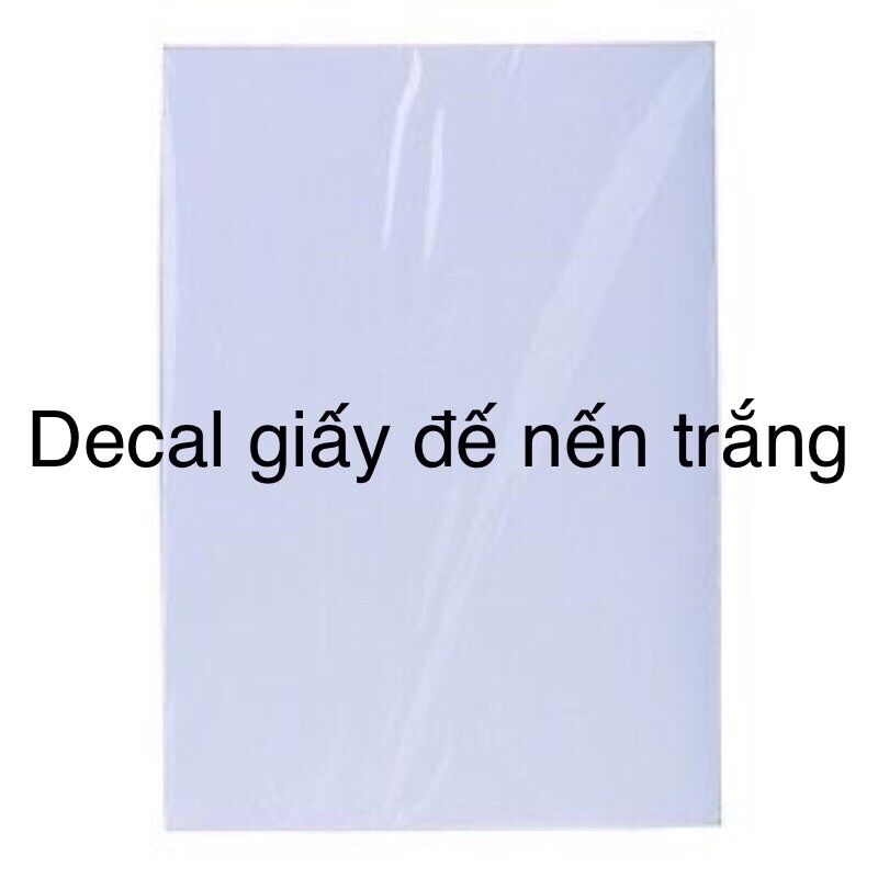 100 tờ decal giấy trắng mặt bóng dùng cho in phun và in laser