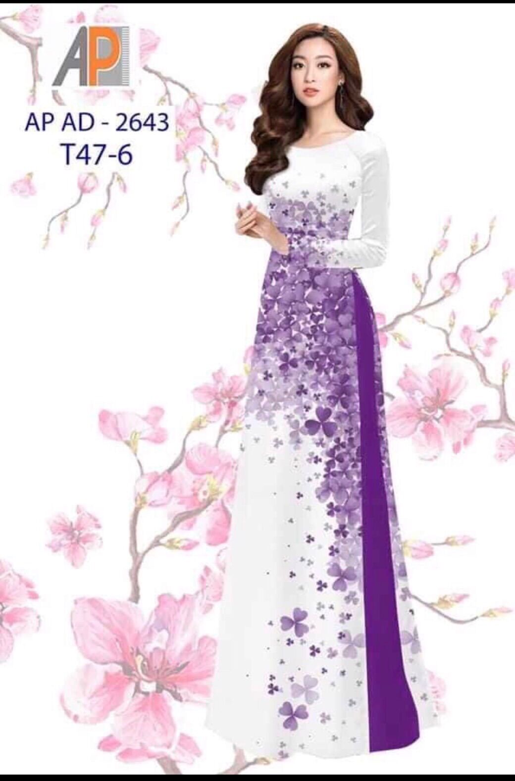 Vải áo dài cỏ bốn lá