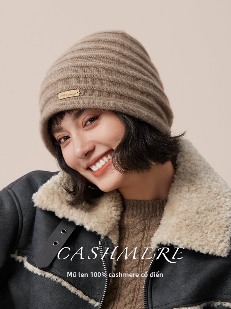 [100 Pure Cashmere Warm Knit Hat,100 Pure Cashmere Warm Knit Hat,] Giá 919,000 Đồng*Miễn phí vận chuyển