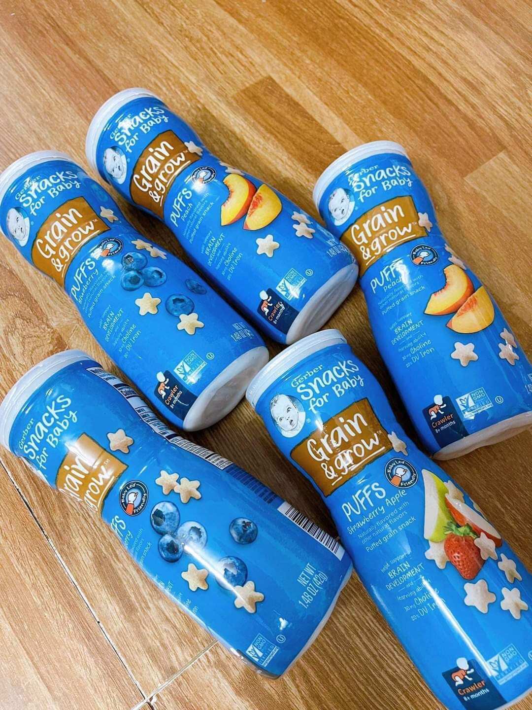 Bánh ăn dặm Gerber Mỹ hình sao đủ vị cho bé