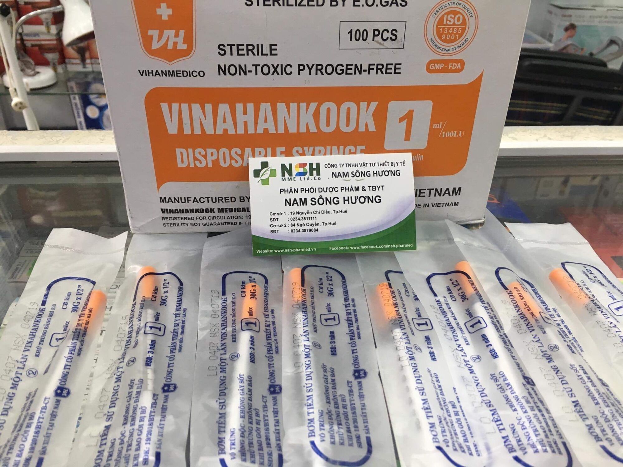 DATE XA [COMBO 50 CÂY] BƠM KIM TIÊM TIỂU ĐƯỜNG ĐƯỜNG HUYẾT INSULIN 1CC 1ML (30G) VINAHANKOOK