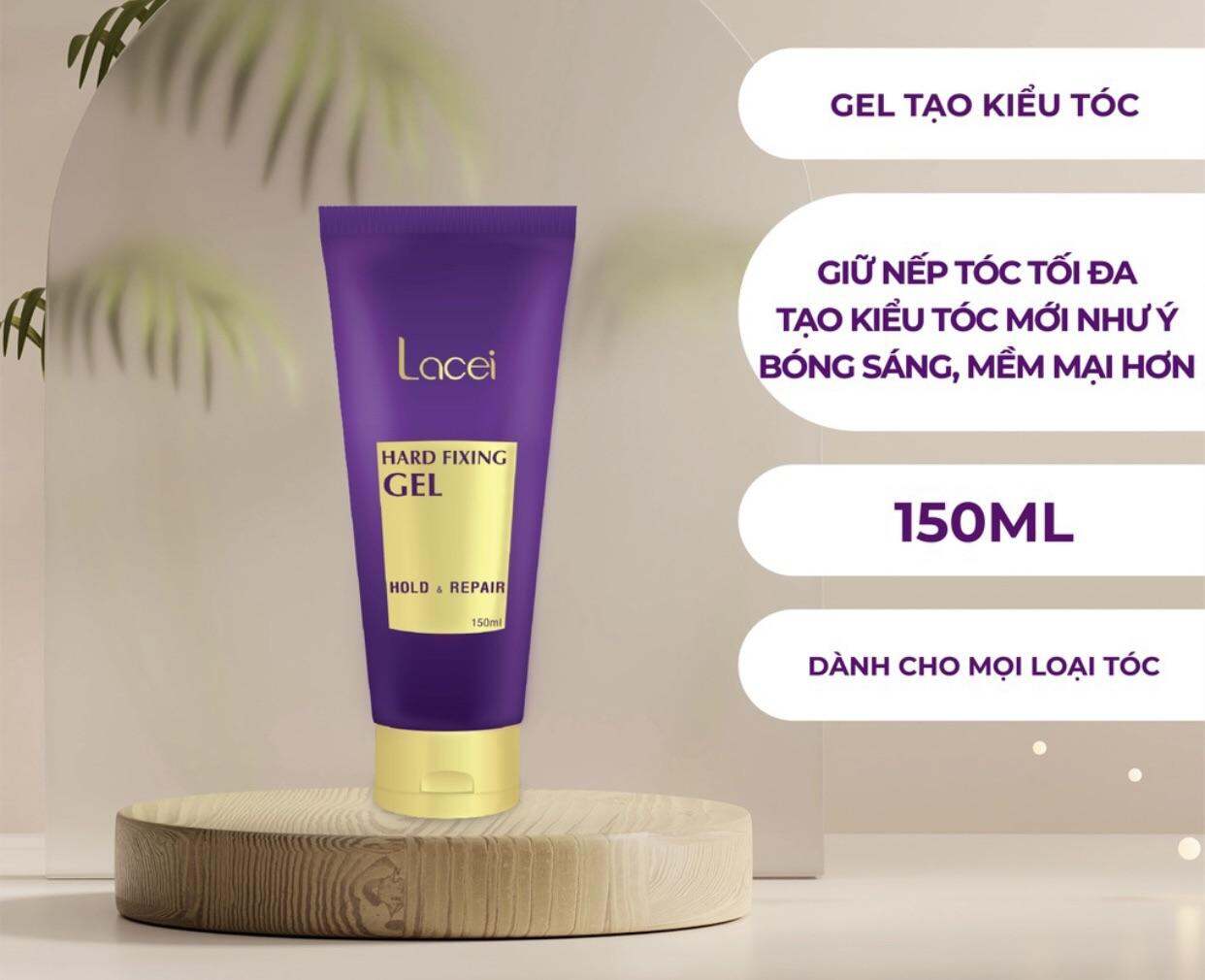 Gel tạo kiểu lacei, giữ nếp tóc mềm bóng hơn.