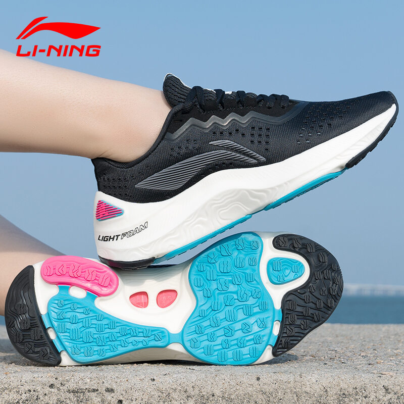 Giày chạy bộ li-ning giày nữ giày chạy bộ thoáng khí lam mùa thu 2023 giày lưới nữ sản phẩm chính hãng giày thể thao gọn nhẹ mẫu nữ