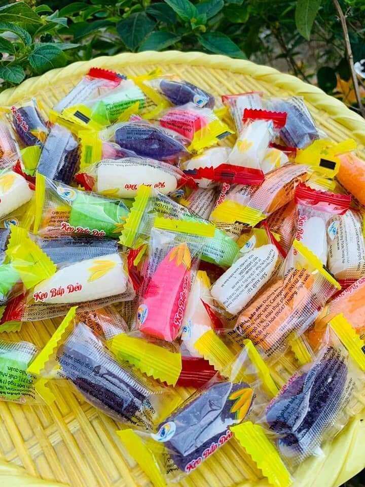 KẸO DẺO BẮP CÓ NHÂN/ MIX ĐỦ VỊ 1kg