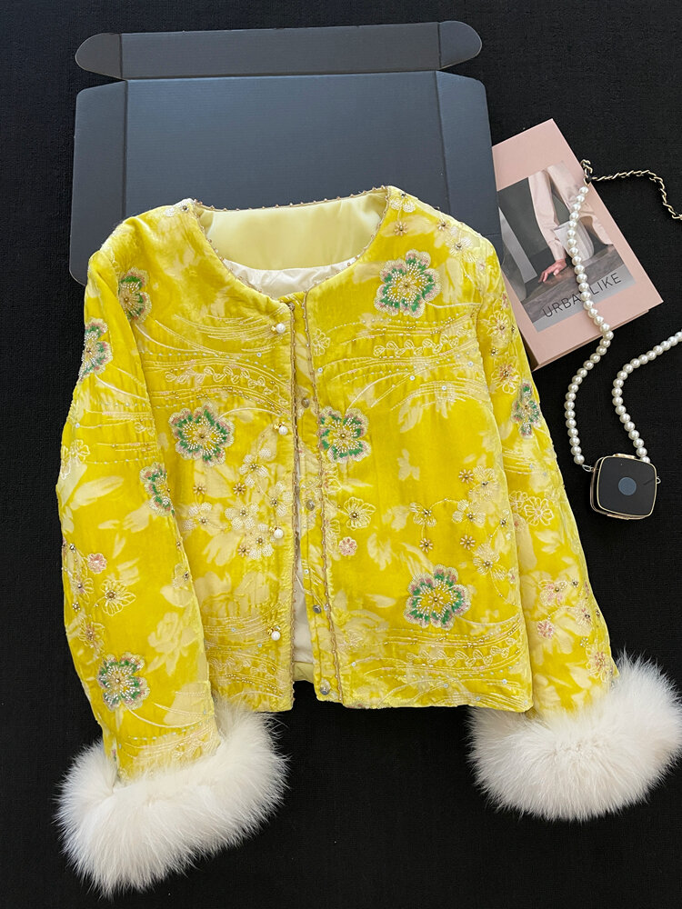 Luxury Light New Chinese Style Embroidery Short Jacket Giá 3,667,000 Đồng*Miễn phí vận chuyển