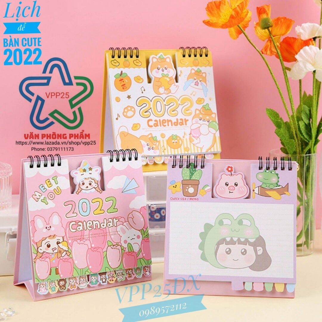 Lịch để bàn cute 2022. .