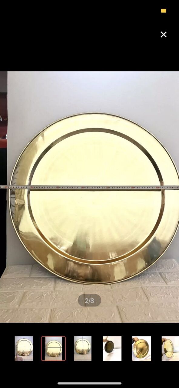 MÂM ĐỒNG 70 CM TRƠN CHẤT LIỆU BẰNG ĐỒNG