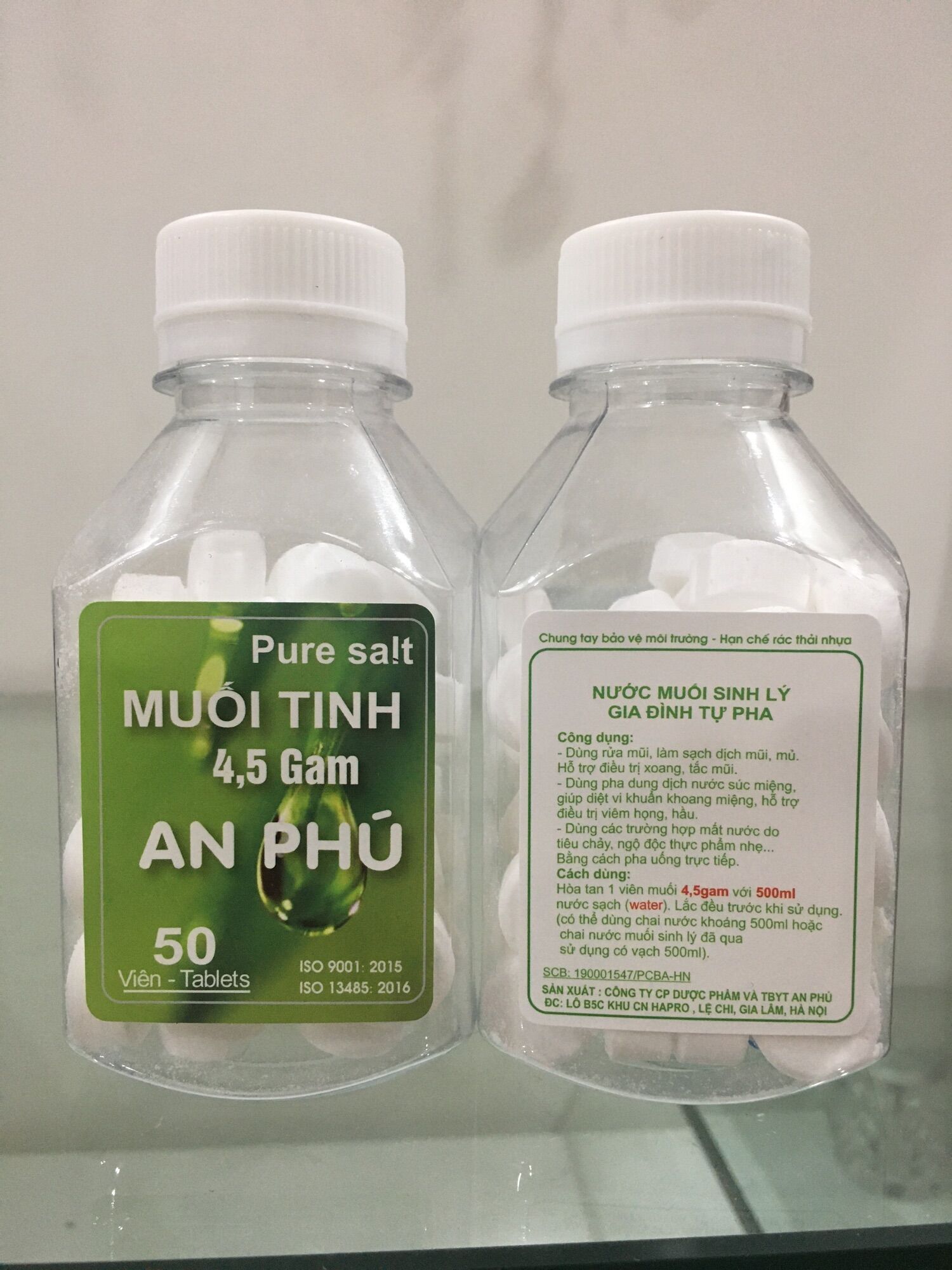 Viên muối tinh súc miệng an phú lọ 50 viên