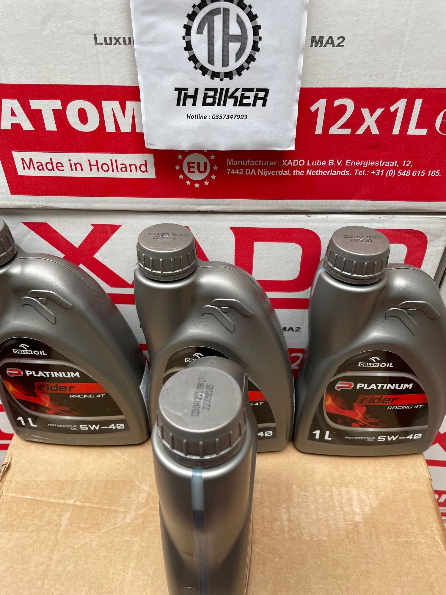 Dầu nhớt xe số, xe côn tay Orlen Racing Platinum 5w40 1L nhập khẩu Ba Lan. 