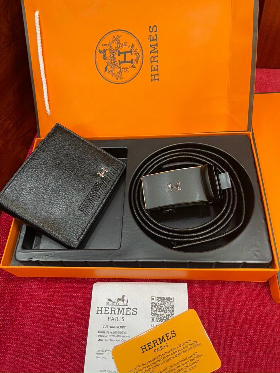 SÉT THẮT LƯNG VÍ  NAM FULL BOX THẺ