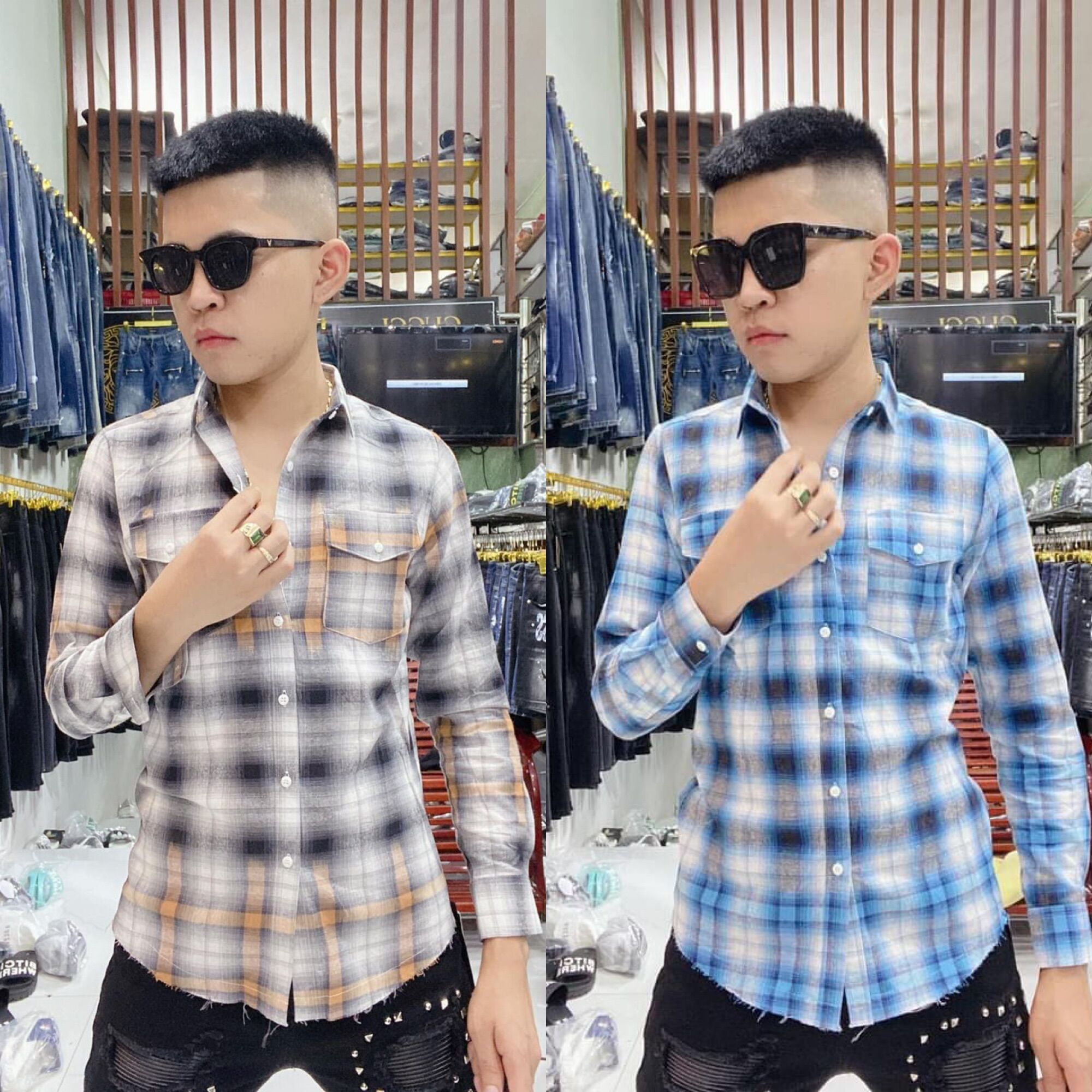 Sơ mi kẻ bbr hàng siêu cấp