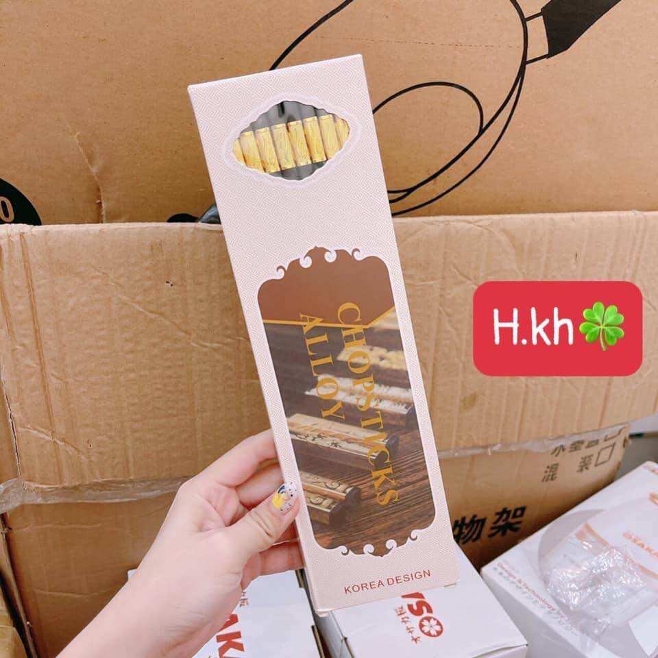 10 đôi đũa khảm vàng