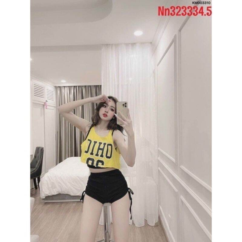 [HCM]sét 3 món 3 lỗ + quần rút dây đùi siêu hót