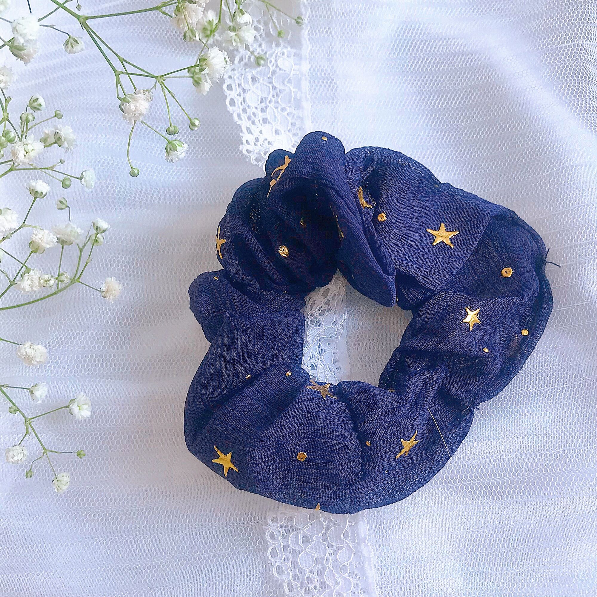 Cột tóc Scrunchies ngôi sao lấp lánh Meily Store