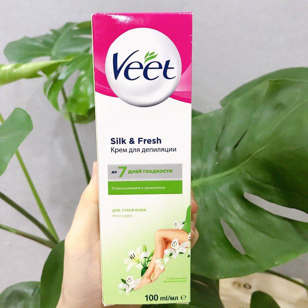 Kem Tẩy Lông Veet Silk & Fresh Nga _100Ml