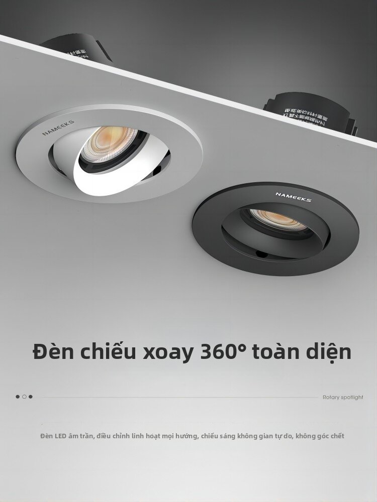 NAMEEKS | Đèn Spotlight Recessed COB Điều Chỉnh 360 Độ