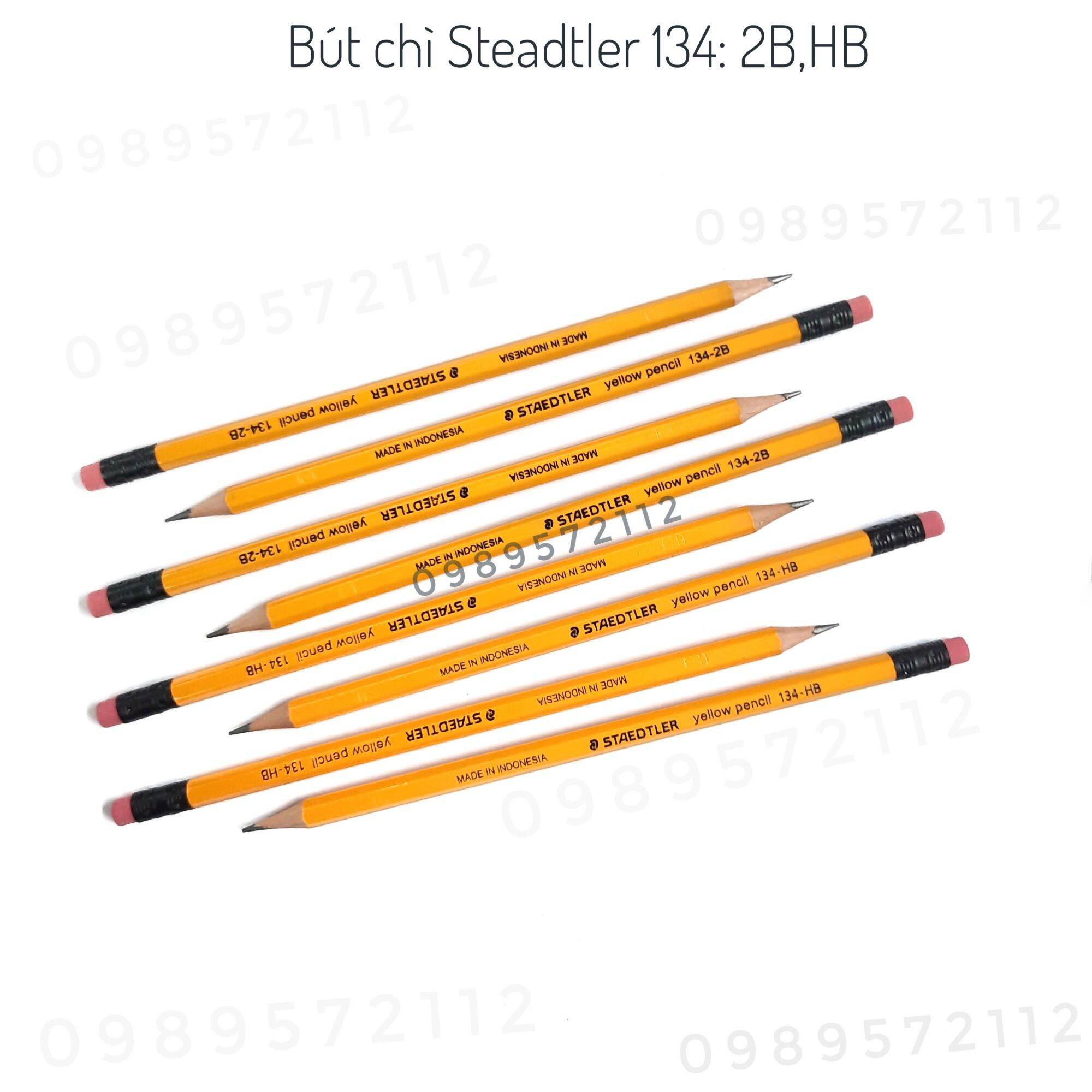 Bút chì 2B,HB Steadtler 134 có tẩy (1 hộp)