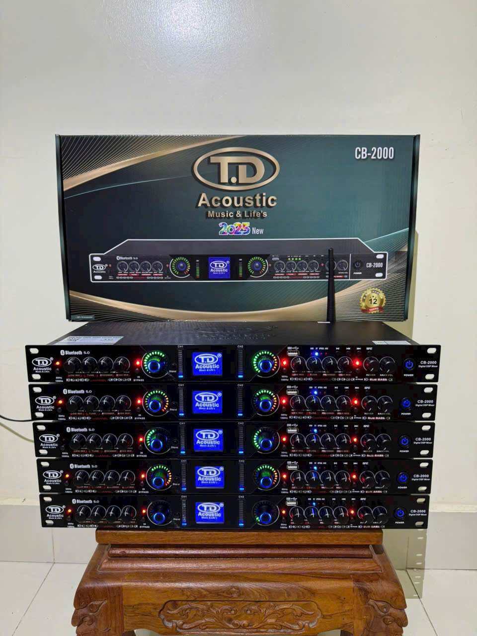 Máy Nâng Tiếng TD Acoustic CB2000 + tặng kèm 2 dây canon - Hàng Nhập Khẩu - Gia Khang Shop