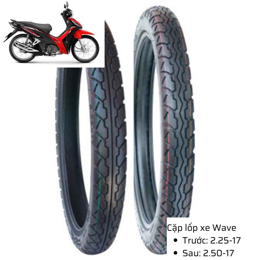 Lốp xe wave rs, future neo trước 70/100-17 và sau 80/90-17 có săm nhãn hiệu veloce, đài loan