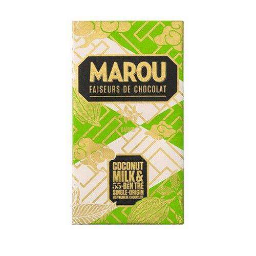 Socola Marou sữa dừa Bến Tre 55% cacao thanh 80g