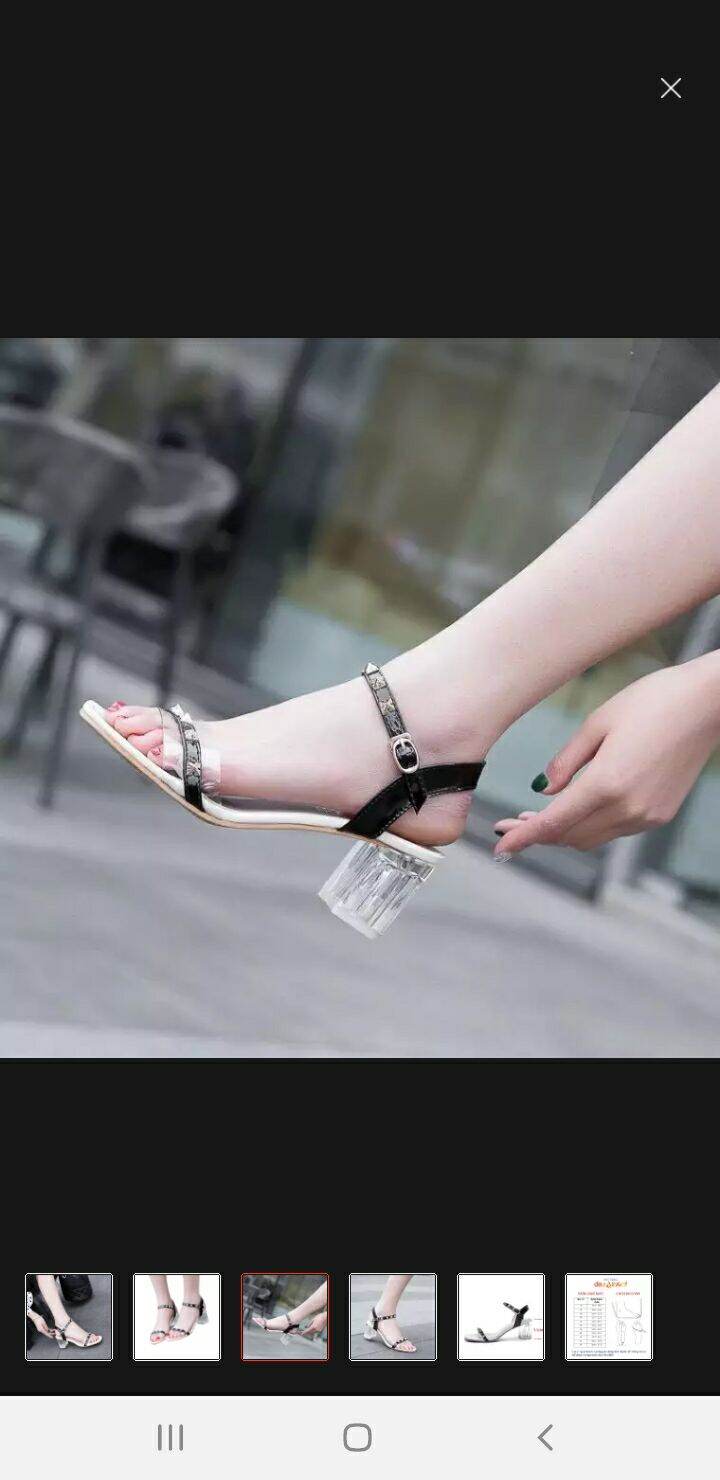 giày cao gót nữ đính đá size nhỏ 33 đến 44