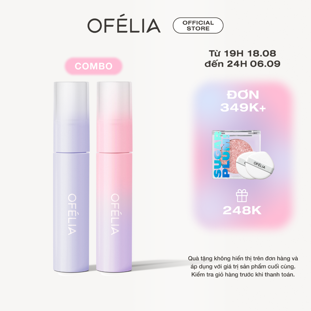 Combo 2 son tint bóng ofélia lolli glow tint