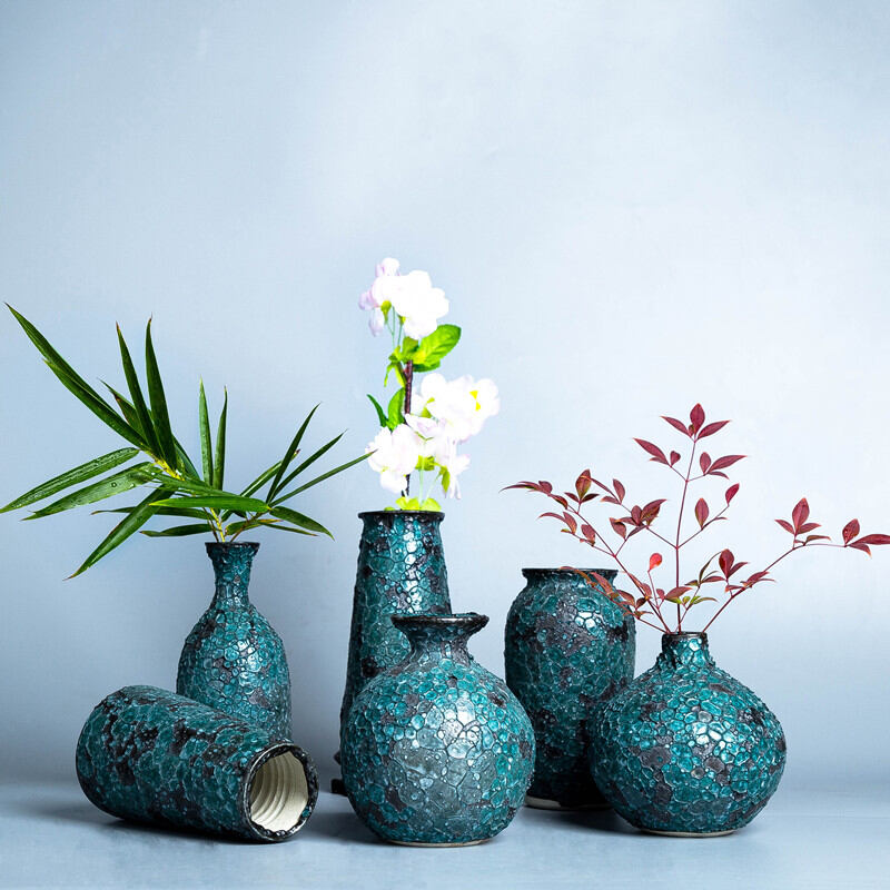 Bình hoa nhỏ gốm sứ thiền cổ điển bình cắm hoa kiểu nhật sáng tạo đồ trưng bày cắm hoa lối vào phòng trà đồ trang trí phòng khách