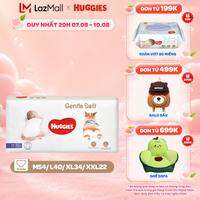Tã quần Huggies Gentle Soft - Corgi M54/L40/XL34/XXL22 miếng êm mềm nâng niu làn da bé