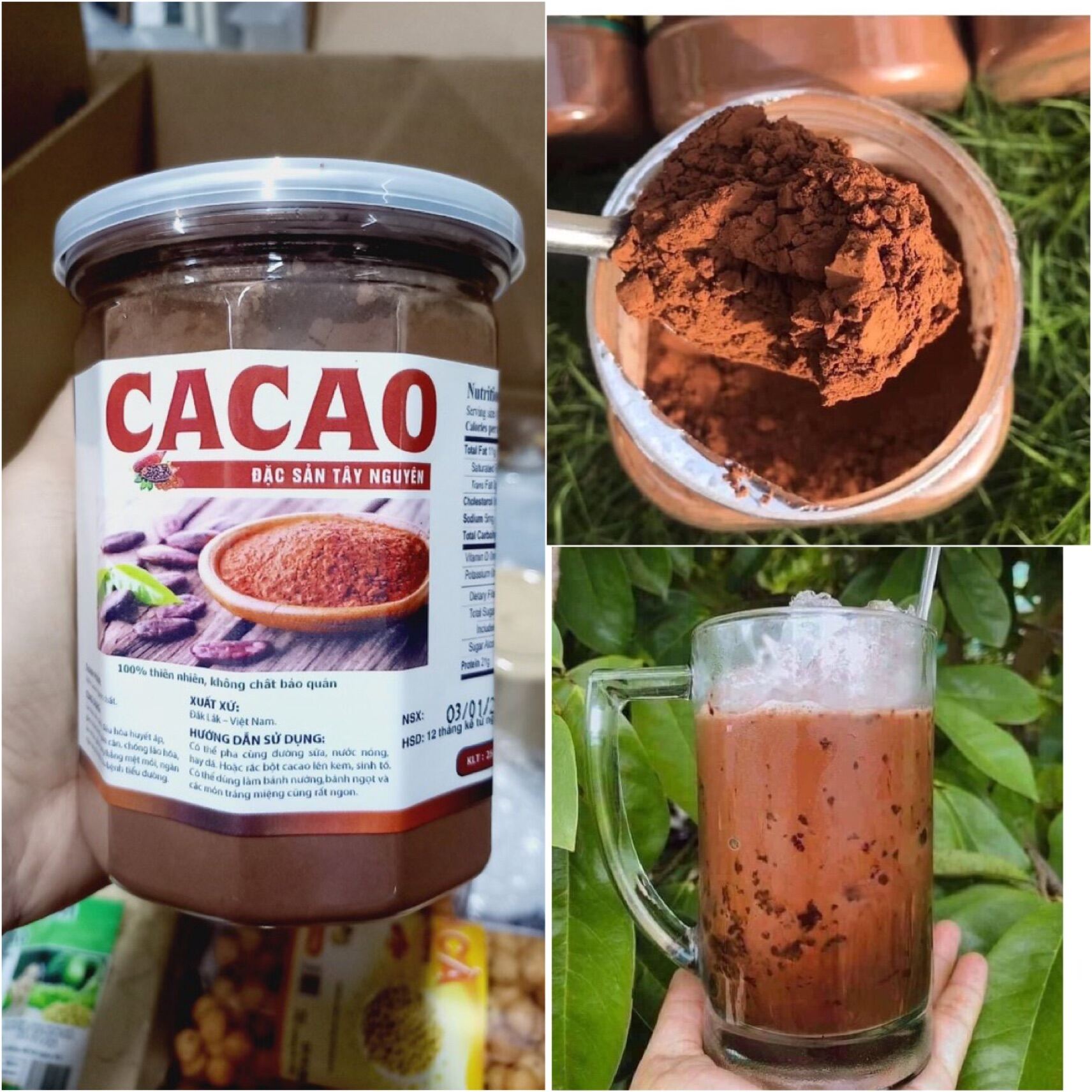 Bột cacao nguyên chất 250g