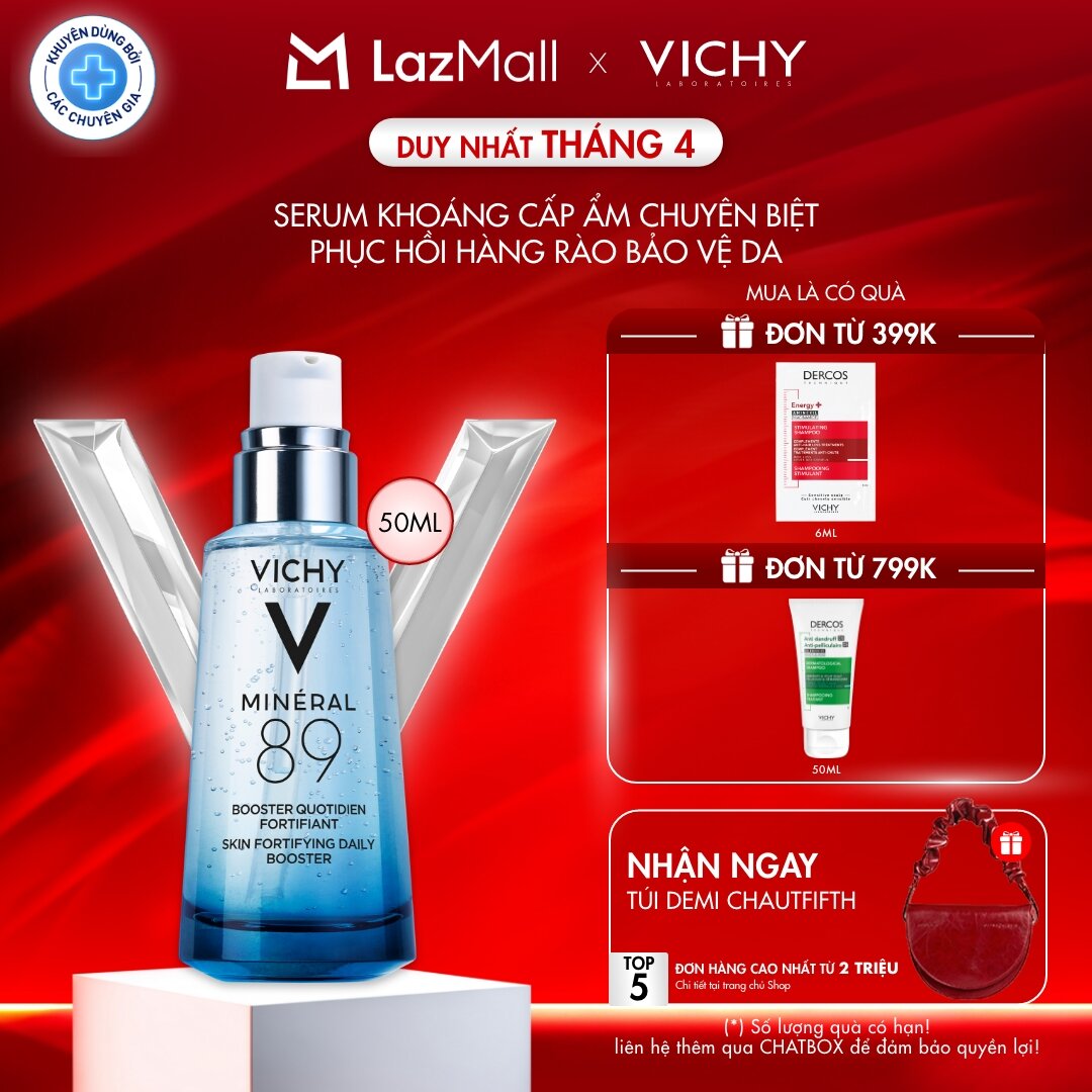 Vichy Mineral 89 50ml specifically restores and moisturizes mineral serum 50ml, anti-cloning skin implants