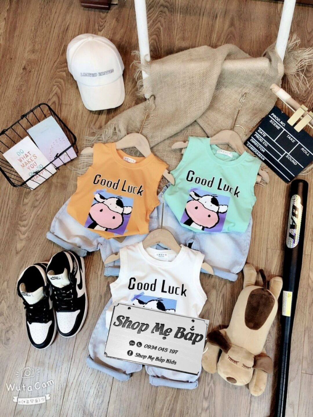 Bé,áo sát nách quần jean ngố,size 8 đến 18 ký,a24.