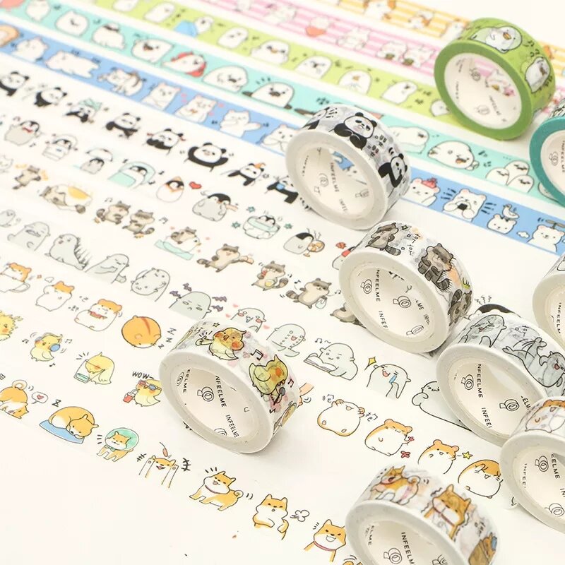 Cuộn Băng Keo Dán Hình Washi (cuộn)