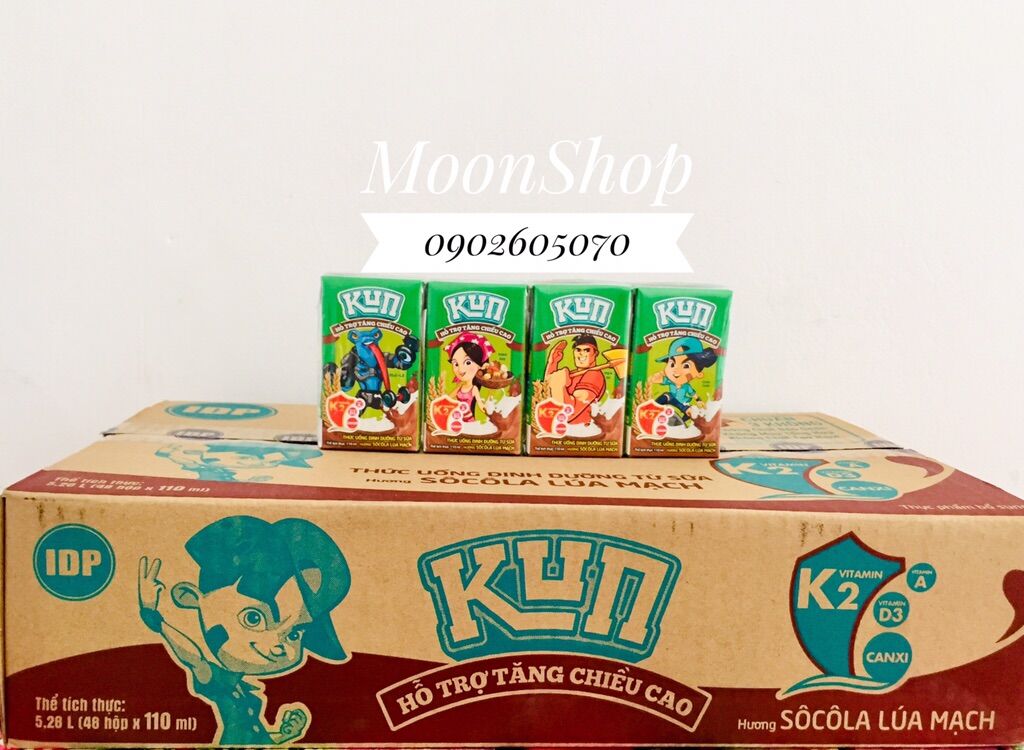 Sữa lif kun hương cacao lúa mạch 110mlx48 hộp