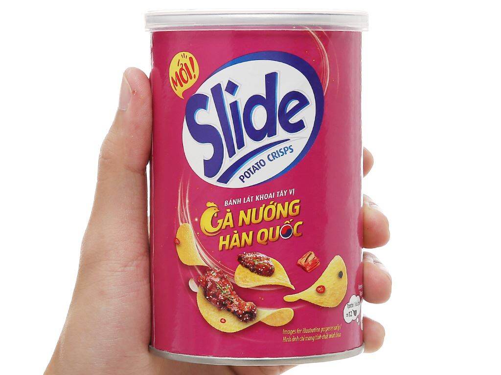 Snack khoai tây SLIDE lon 65g