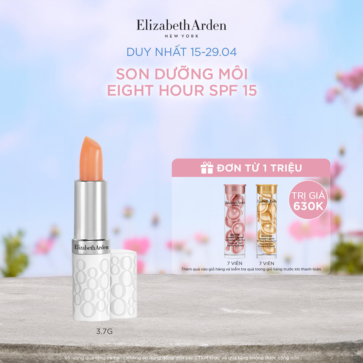 Son dưỡng môi Elizabeth Arden Eight Hour Cream Lip Protectant Stick SPF 15