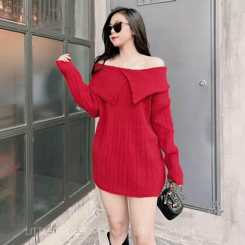 Áo len đỏ may mắn
