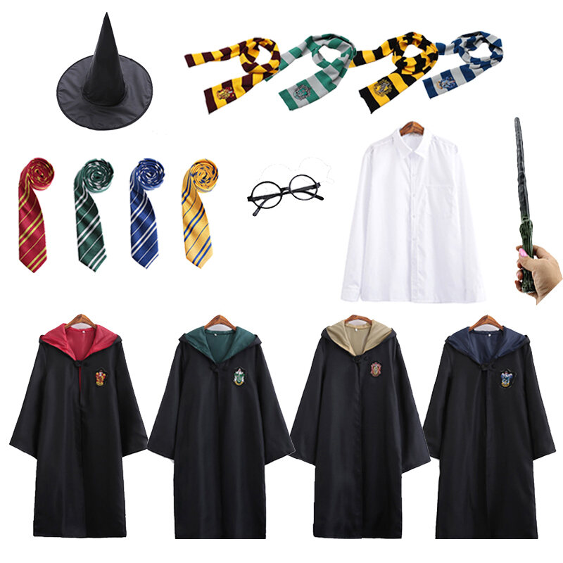 Trang Phục Harry Potter Áo Choàng Đồng Phục Học Sinh Gryffindor Áo Choàng Phù Thủy Cosplay Áo Choàng Cỡ Trẻ Em