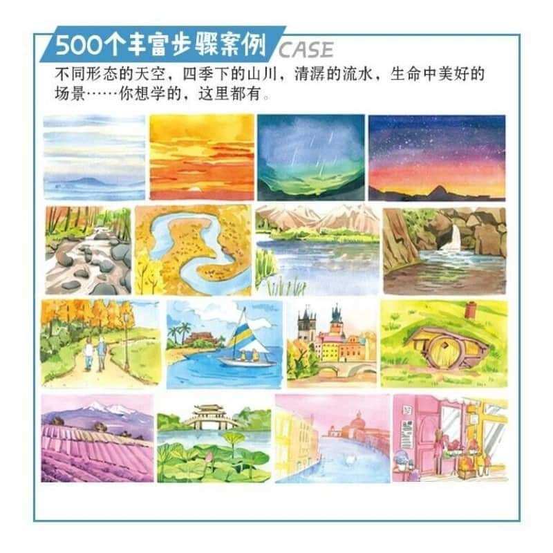 ARTBOOK DẠY VẼ 500 MẪU PHONG CẢNH