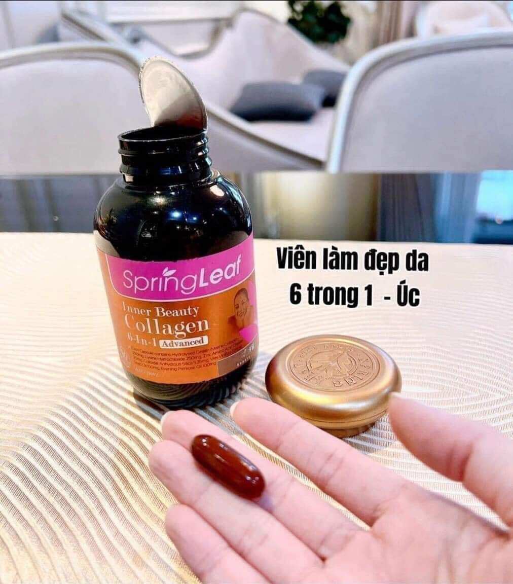 Viên Uống Collagen 6 in 1 Spring Leaf Inner Beauty Úc