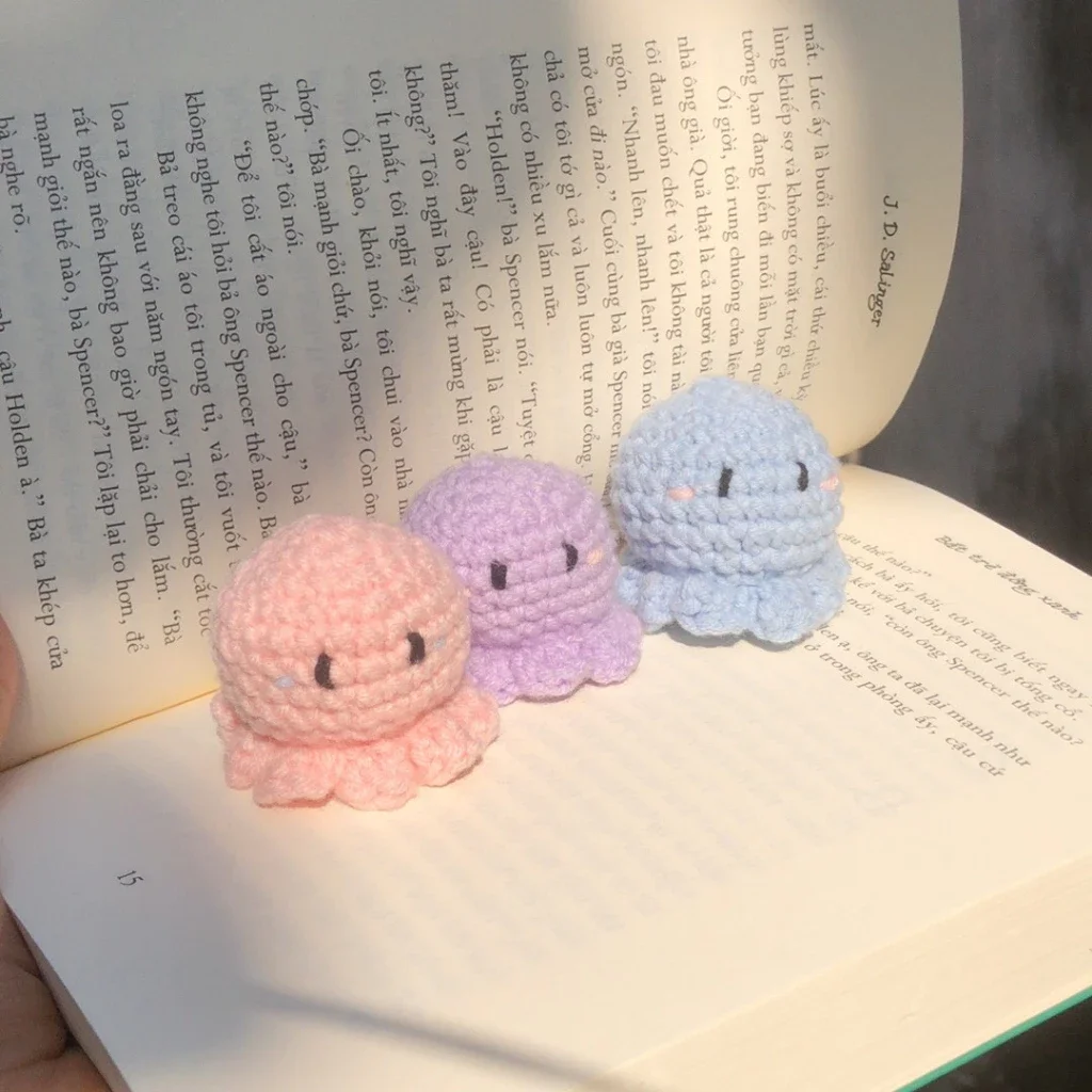 MÓC KHÓA LEN BẠCH TUỘC CUTE