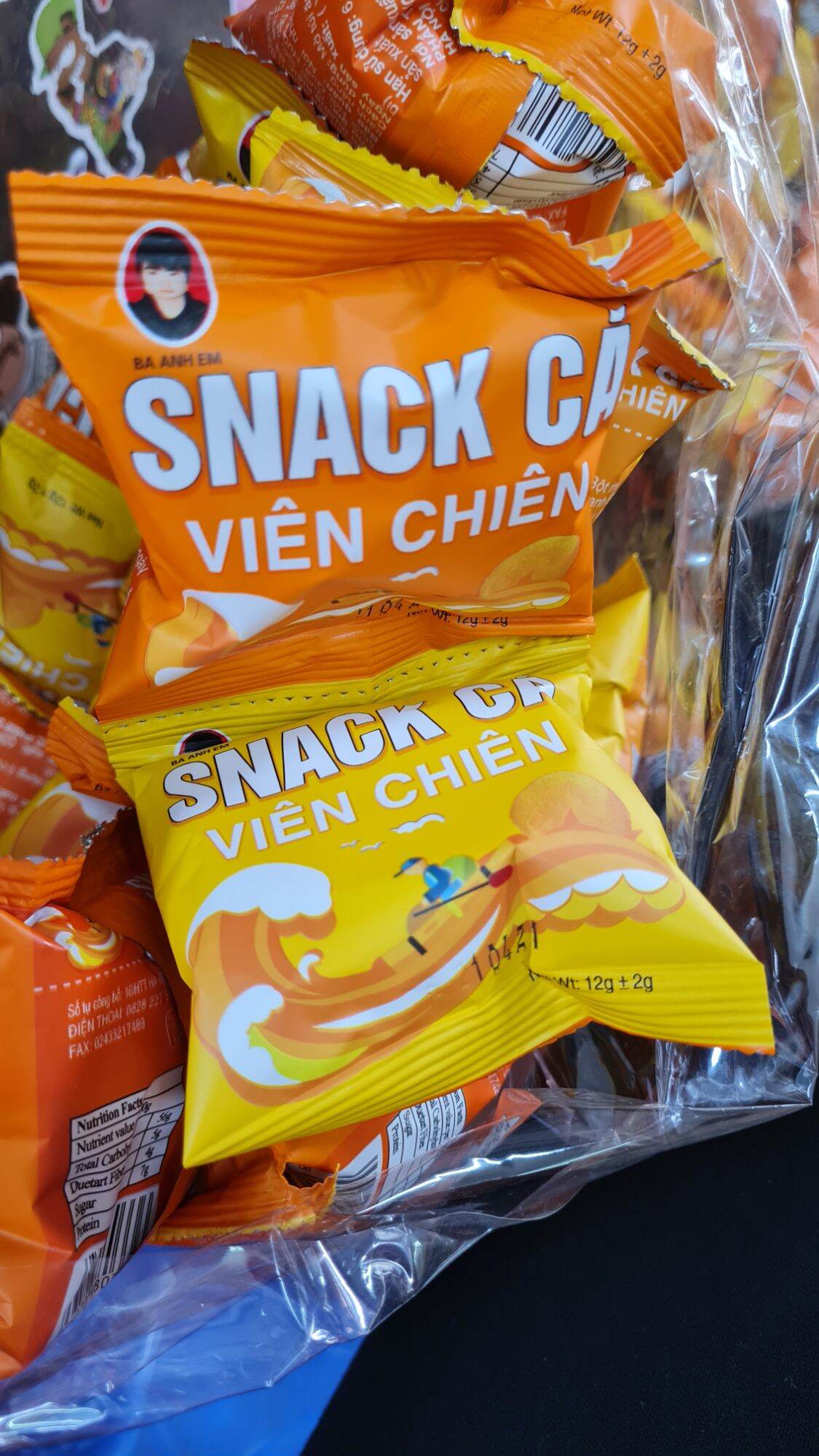 Bịch 60 gói cá viên chiên Ba Anh Em