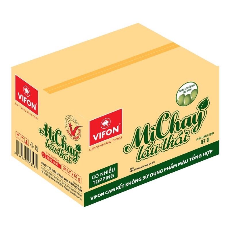 Mì Ly Chay Vifon Lẩu Thái ( Thùng 24 ly )