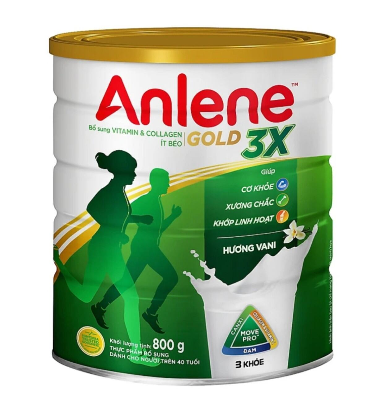 Sữa bột Anlene Gold 3X hương vani lon 800g
