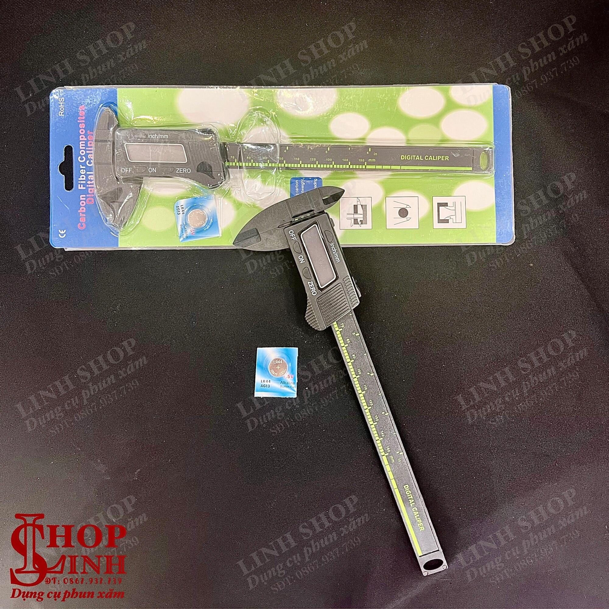 Thước điện tử đo lông mày 150mm cao cấp