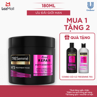 Kem Ủ Tóc TRESemmé Bond Repair Peptidebond+ 180ml Cho Tóc Hư Tổn Do Tạo Kiểu Giúp Ngăn Gãy Rụng