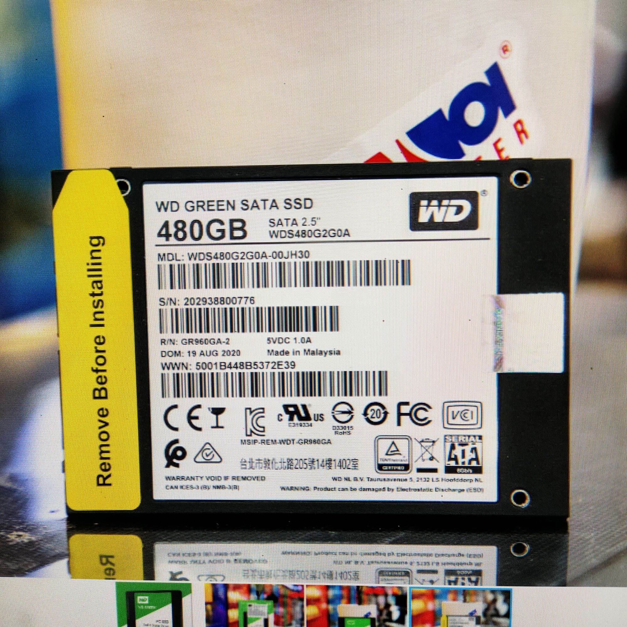 Bảng giá Ổ SSD Western Green 480Gb SATA3 (đọc: 545MB/s) chính hãng Phong Vũ