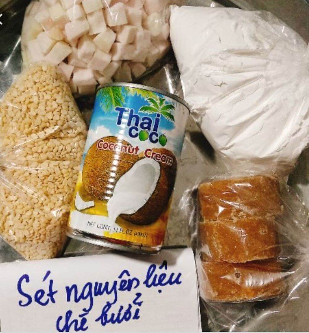Set nguyên liệu chè bưởi nấu được 3kg chè