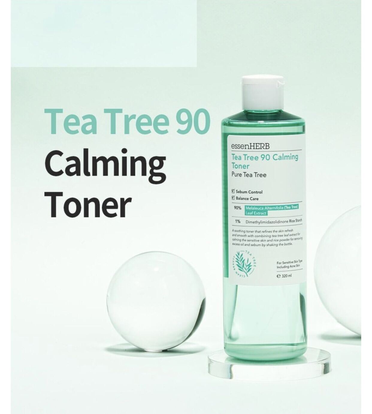 Nước hoa hồng Essenherb Tea Tree 90 Calming Toner