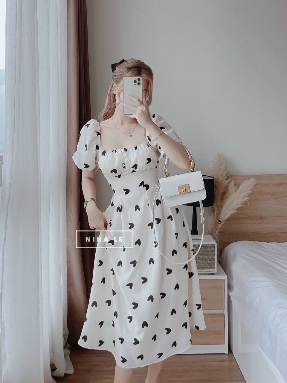 (SHOP TÁO ĐỎ BIGSIZE 50kg đến 90kg) ĐẦM TAY PHỒNG CỘT NƠ LƯNG BIGSIZE
