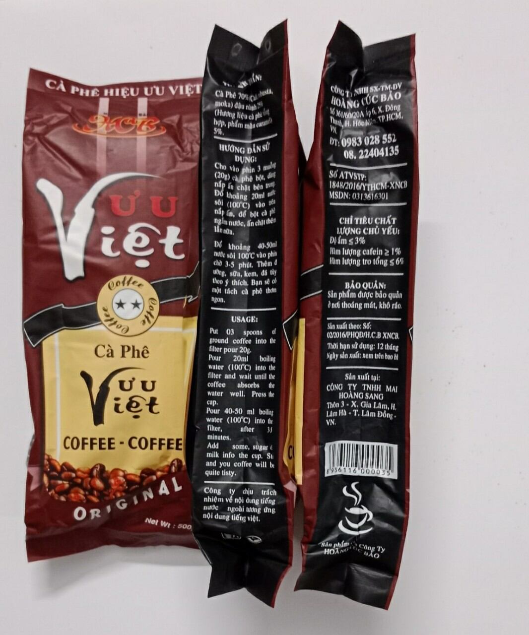Combo 2 gói Cafe Ưu Việt  siêu ngon, lạ ( 1 kg)